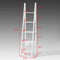 Acheter SoBuy FRG101-W Bibliothèques de salon, Étagère style échelle-5 étages â€“Blanc