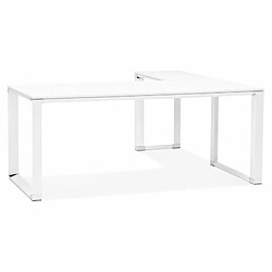 Avis Paris Prix Bureau d'Angle Design Hovik 200cm Blanc