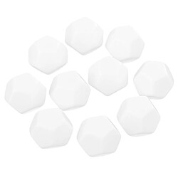 lot de 10 dés d12 blanc dé 12 faces pour accessoires de jeux de société blanc