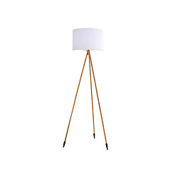 Lumisky Lampadaire trépied sans fil design TAMBOURY WOOD H 155 cm