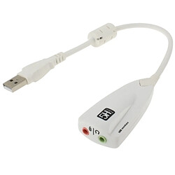 Wewoo Carte Son USB blanc externe 5H V2 USB 7.1 Channel Sound