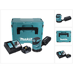 Makita DBO 180 RM1J Ponceuse excentrique sans fil 18 V + 1x Batterie 4.0Ah + Chargeur + Makpac