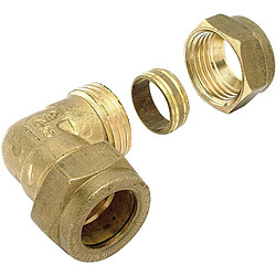 coude sudo 90 degrés - j512 double - a compression - d18 - pour tube cuivre - comap 8512077