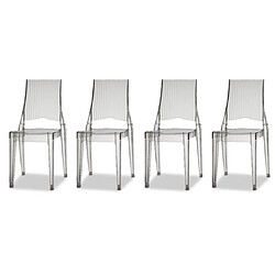 Scab Chaise Glenda lot 4 chaises transparentes