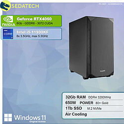 Sedatech Workstation • Intel i9-11900KF • RTX4060 • 32Go RAM • 1To SSD M.2 • Windows 11