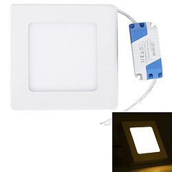 Wewoo 6W lumière carrée blanche légère de panneau de la place LED avec le conducteur de LED, 12cm 30 SMD 2835 3000K, CA 85-265V 