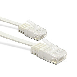 Metronic Cordon Ethernet RJ45 droit Cat.6A - 10m - Ultra plat