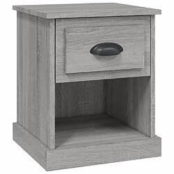 vidaXL Table de chevet sonoma gris 39x39x47,5 cm bois d'ingénierie