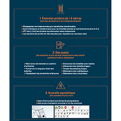 Tubesca - Echelle transformable 3 plans 8+8+8 échelons Haut. d'accès maxi 6,07m - PLATINIUM