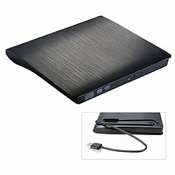 Lecteur-Graveur CD-DVD-RW USB 3.0 pour PC ASUS Chromebook Branchement Portable Externe (NOIR)