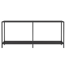 Avis Maison Chic Table console | Meuble d'entrée | Table d'appoint Noir 180x35x75,5 cm Verre trempé -GKD49239