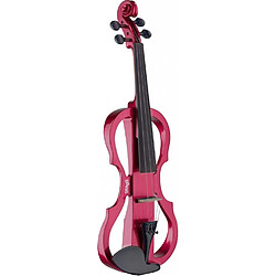 Pack Violon électrique Stagg EVN X-4/4 rouge métallique + étui + casque 