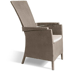 Keter Chaise inclinable de jardin Vermont Cappuccino 238449