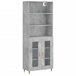 Maison Chic Buffet,Meuble de Rangement,commode pour salon,Cuisine Gris béton 69,5x34x180 cm Bois d'ingénierie -MN12054