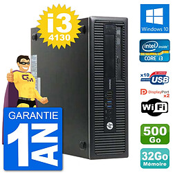 PC HP EliteDesk 800 G1 Core i3-4130 RAM 32Go Disque Dur 500Go Windows 10 Wifi · Occasion 