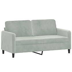 Acheter Maison Chic Canapé 2 places avec oreillers,Sofa de Salon,Canapé droit gris clair 140 cm velours -GKD310002