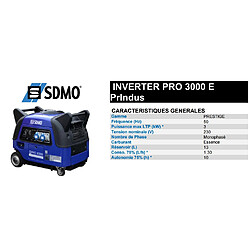 Sdmo - Groupe électrogène Pro 3000W - Inverter Pro 3000E pas cher