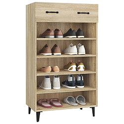 Avis vidaXL Armoire à chaussures Chêne sonoma 60x35x105cm Bois d'ingénierie