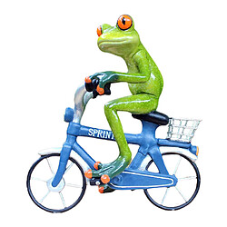 Grenouille D'équitation Vélo Sculpture Collection Jardin Décoration Figurine Grenouille Statue Modèle Accueil Extérieure Porche Décor