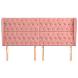 Avis Maison Chic Tête de lit scandinave avec oreilles,meuble de chambre Rose 203x23x118/128 cm Velours -MN77797