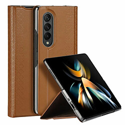 Riffi Étui livre magnétique série Dux Ducis Bril pour Samsung Galaxy Z Fold 4 F936B Marron