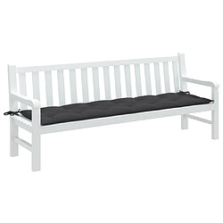 vidaXL Coussin de banc de jardin anthracite mélangé 200x50x7 cm tissu