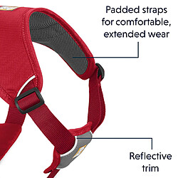 Ruffwear Harnais multifonction pour chien, Environnements difficiles, Chiens de travail, Chiens de taille mini, Ajustement sur mesure, Taille XXS, Rouge (Red Currant), Harnais Web Master, 30102-615S2 pas cher