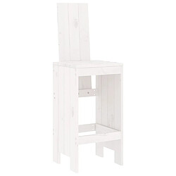 Acheter Maison Chic Table de bar et chaises d'extérieur 7 pcs,Ensemble de bar de jardin pour relax blanc bois de pin massif -GKD186007