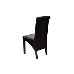 Avis Maison Chic Lot de 6 Chaises à manger | Chaise de salle à manger cuisine noir similicuir -GKD87673