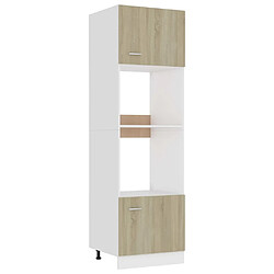 vidaXL Armoire à micro-ondes Chêne sonoma 60x57x207 cm Bois ingénierie