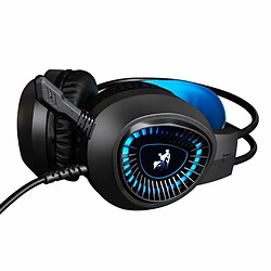 V1000 Casque Heavy Bass Internet Cafe E-Sport Jeu Casque Lumineux 7.1 Canal Usb / 3.5Mm Casque Blue_7.1 Interface Usb