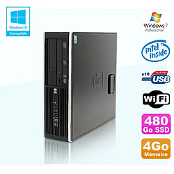 PC HP Compaq Elite 8100 SFF G6950 2,8 GHz 4Go 480Go SSD Wifi Graveur W7 Pro · Occasion 