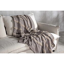 Venture Home Jeté de canapé en polyester et fausse fourrure Katleen 170 x 130 cm gris.