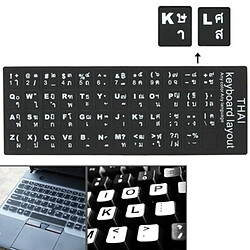 Wewoo Pour ordinateur portable / noir de bureau clavier Autocollant de disposition de d'apprentissage thaïlandais 