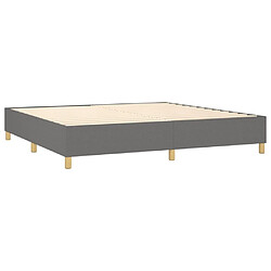 Sommier à lattes,Cadre à lattes de lit et matelas et LED pour Adulte Gris foncé 200x200 cm -MN35468 pas cher