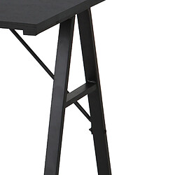 Mobili Rebecca Bureau D'ordinateur Table De Jeu En Bois Et Acier Noir Pour Bureau Maison pas cher