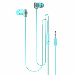 Macaron Couleur Filaire Casque Stéréo In-Ear Sport Casque Compatible Pour Android Iphone Huawei Bleu 