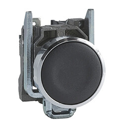 bouton poussoir - affleurant - 1o - d=22 - noir - harmony xb4 - schneider electric xb4ba22 