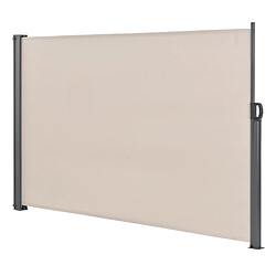 Helloshop26 Brise-soleil baldaquin garde-vue pare-soleil métal et polyester 180 x 300 cm beige 03_0001102 