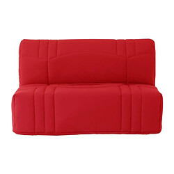 Banquette 2 places BZ DREAM - Tissu 100% Coton rouge - Couchage 140x190 cm - L145 x P100 x H90 cm