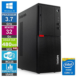 Lenovo M710T i3-6100 3.70GHz 32Go/480Go SSD Wifi W10 · Reconditionné 