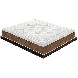 Materassi&Doghe Matelas 120x200 à mémoire de forme avec 5 cm de mémoire - Hauteur 25 cm - Orthopédique - AMOVIBLE - Bande en microfibre - Orthopédique - Ergonomique - Antibactérien - 100% Made in Italy