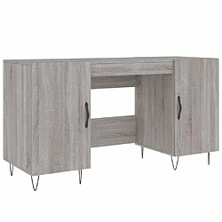 Maison Chic Bureau,Table de travail pour chambre sonoma gris 140x50x75 cm bois d'ingénierie -GKD76401