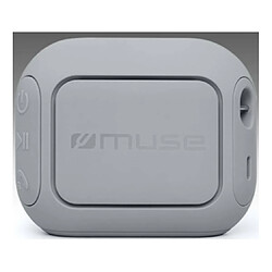 Muse Enceinte Portable Premium Bass Boost Bluetooth IPX4 avec Dragonne de Transport Gris