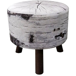 Jardindeco Pouf imitation rondin de bouleau. Pouf imitation rondin de bouleau