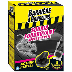 BARRIERE A RONGEURS Souris foudroyant - Appât sur pâte - 80g - Avec boîte d'appâtage intégrée 