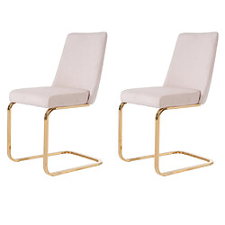 ComfortXL Ensemble De 2 Chaises De Salle À Manger En Velours - Beige