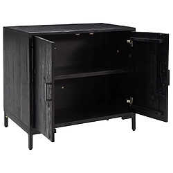 Avis vidaXL Buffet Noir 75x35x70 cm Bois de pin massif