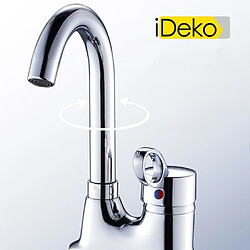 iDeko®Robinet Mitigeur lavabo chrome(Haut) & Flexible