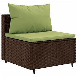 Avis vidaXL Salon de jardin 8 pcs avec coussins marron résine tressée